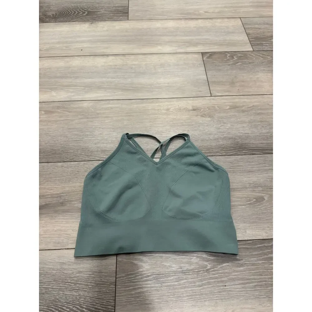 SOMA SPORT Longline Bra with Strappy Back XXL olive green